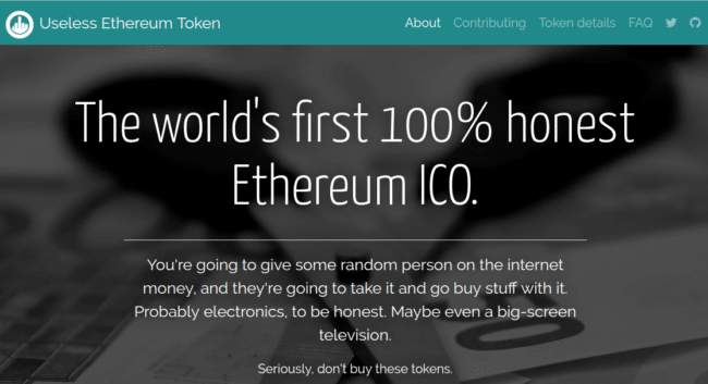 Useless Ethereum Token