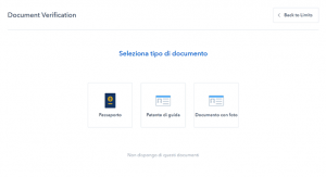 Coinbase Verifica documento