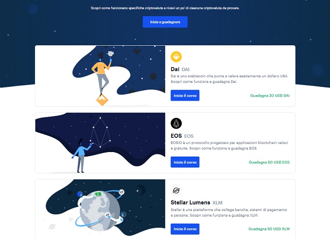 Coinbase Earn Come guadagnare Gratis Stellar, Eos, Dai e Bat